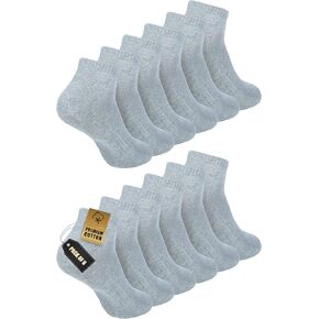 Zaccai Ankle Cotton Socks for Men Pack of 6 Odor Control Breathable Moisture Wicking Socks