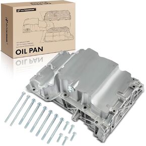 A-Premium Engine Oil Pan Sump with Drain Plug Compatible with Chevrolet Camaro 2010-2012 & Cadillac CTS 2010-2013, 3.0L 3.6L, Replaces 12636675, 12611900