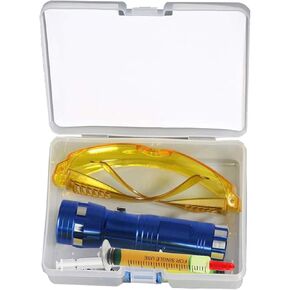 Air Conditioner Leak Detector Tool AC Leak Detector Kit Automotive Leak Detection Kit Auto Air Conditioner Flashlight Leak Detector Tool with with Protective Glasses