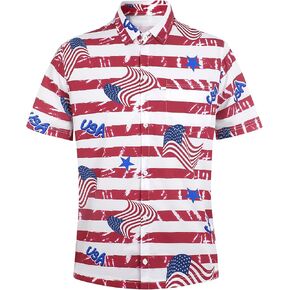Men's Hawaiian Shirts Short Sleeve Casual Button Down Shirts Tropical Shirt for Men Summer Aloha Beach Shirt