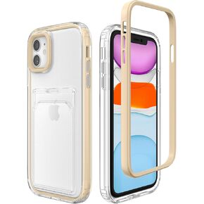 حافظة ZCDAYE لهاتف iPhone 11، iPhone 11 (6.1 بوصة) حافظة هاتف مع حامل بطاقة، حافظة هاتف شفافة ناعمة مقاومة للصدمات لهاتف iPhone 11 (6.1 بوصة)، شفاف in Kuwait