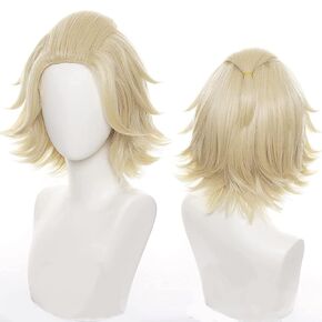 Anime Cosplay Wigs Natural Golden Short Adult Hair Wig