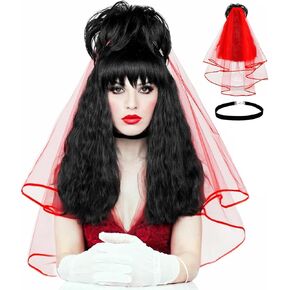 LABEAUTÉ Black Bouffant Beehive Wig for Women 60s 70s Vintage Copper Updo Wig Hair Costume Victoria Curly Housewife Halloween Party Wig with Wig Cap (Black) in Kuwait