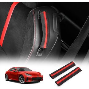 Kungkic for Toyota GR86 Subaru Brz 2021 2022 2023 2024 2025 منصات حزام المقعد على طراز Alcantara إكسسوارات الديكور الداخلي الأحمر
