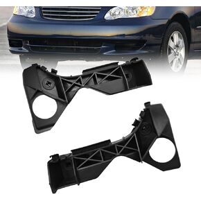 Front Bumper Bracket Retainer Compatible With 2003-2008 Toyota Corolla Front Bumper Support Bracket Black Driver and Passenger Side