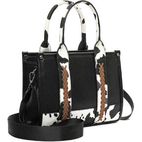 GAEKEAO Tote Bag for Women Western Cow Print Top Handle Satchel Handbags with Adjustable Shoulder Strap