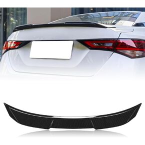 Trunk Spoiler Compatible with 2020-2025 Nissan Sentra Rear Spoiler Wing, Carbon Fiber Hydro-Dipping R Type
