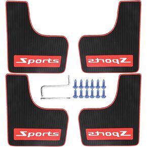 4Pcs Mini Size Mud Flaps Front & Rear Universal Car Splash Guards Soft Rubber Mudguards Replacement for Sedan Replacement for Hatchbacks