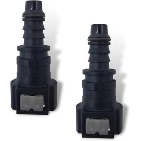 2 PCS Automotive Fuel Line Quick Connector, 9.49-ID8 Nylon Push-on Fuel Line Fitting, Fuel Line Hose Quick Release Connect Adapter, for Most Cars (Black) in Kuwait