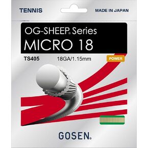 GOSEN OG-Sheep Micro, 18 Natural 40' All-Round Performance, Synthetic Tennis String