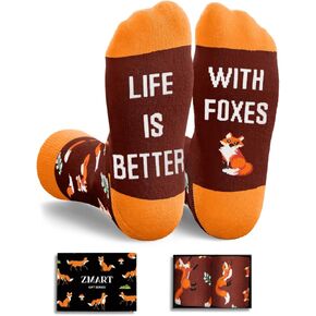 أفكار هدايا Zmart Fox - جوارب فوكس مضحكة للنساء ، جوارب الحيوانات للفتيات في سن المراهقة الفتيان