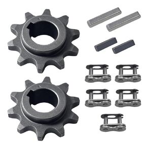 2pcs 40 41 420 Chain Sprocket 10 Tooth 5/8" Bore for Coleman CT200U BT200X CT200U-EX KT196 200cc Trailmaster XRX 208cc Hammerhead Mudhead 80T Mini Bike 20/30 Series Torque Converter