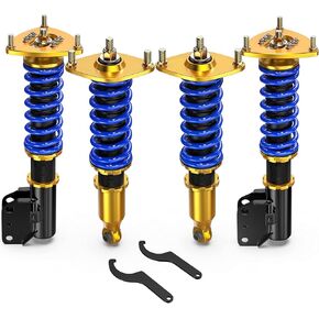 MOSTPLUS 4pcs Full Lowering Coilovers Struts Suspensions Shock Compatible for 2008 2009 2010 2011 2012 2013 Subaru Impreza WRX Struts Height Adjustable