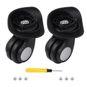 BQLZR Suitcase Luggage Caster Luggage Wheels Replacement Repair Mute Wheels 3.43" W024 Right with Screw Pack of 2