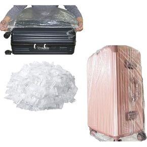 8 Pack Luggage Cover Protector Plastic Wrap Film Disposable Clear Storage Dust Covers for Suitcase Set 20" 22'' 24" 26'' 28" 30'' Wheeled Luggages Carry-on Softside Hardside Travel Spinner