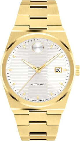 Movado Bold Quest Men's Luxury Automatic Watch - Swiss Self-Winding Movement, Stainless Steel Bracelet, Water Resistance 50 Meters (5ATM) - Classic Timepiece - Gift for Him - 39mm in Saudi Arabia