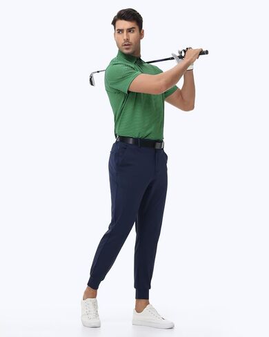 Golf Polos for Men - Striped Sport Polo Shirts for Men Quick Dry Slim Fit, Funny Men Work Golf Shirt Moisture Wicking in Saudi Arabia