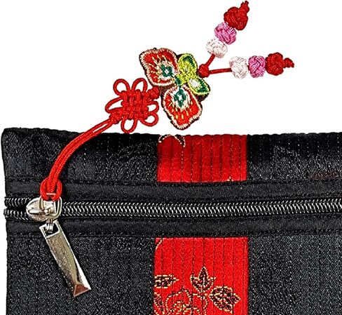 Korean Wallet Traditional Embroidered Hanbok Pouch Coin Purse Korea Chuseok (Red) in Saudi Arabia