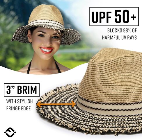 قبعات Junque Sun Funky for Women Brim Summer Upf Fedora 50+ in Saudi Arabia