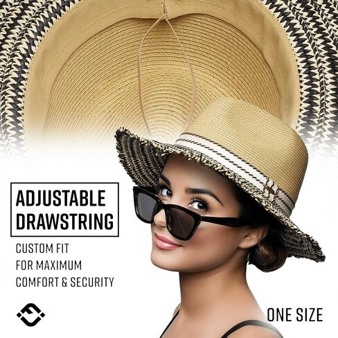 قبعات Junque Sun Funky for Women Brim Summer Upf Fedora 50+ in Saudi Arabia