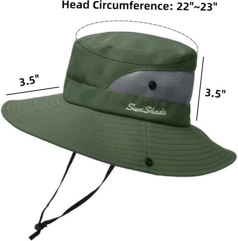 Sun Hats for Men Women Enfoldment Wide Brim, UV Protection Hiking Bucket Hat, Safari Hat, Fishing Hat, Beach Hat in Kuwait