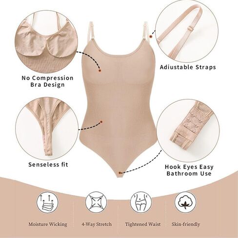 Shapewear Tummy Control Women Seamless Plus Size Body Suit Black Shaper Snatched Waist Tank Tops Snatched Bodysuit in Saudi Arabia