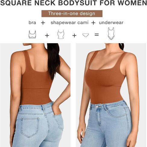 Lover-Beauty Women's Bodysuit Built in Bra Thong Sculpting Seamless Shapewear Tank Top in Saudi Arabia