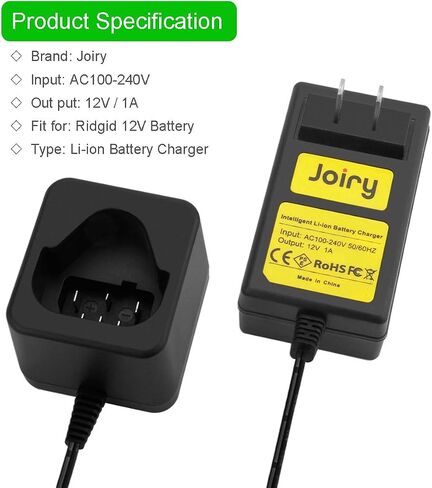 بطارية بديلة من Joiry 12V 2.5Ah Li-ion متوافقة مع Ridgid R82048 R82049 130446011 in Saudi Arabia