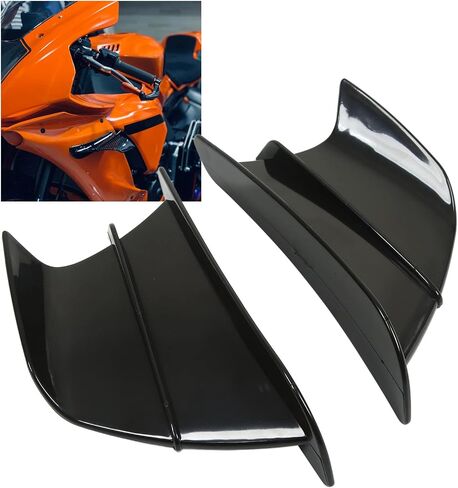 Winglet Side Side للدراجات النارية ، جناح الهوائيات الهوائية للدراجة النارية للدراجة النارية لـ Ninja400 250 Z900 Z1000 (أسود لامع) in Kuwait