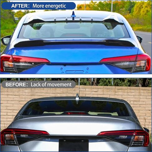 Rear Spoiler for Honda Civic Sedan 2022-2025 Trunk Spoiler Wing Trunk Tail Rear Trunk Lid,Glossy Black Style Performance for Honda Civic Sedan Accessories 2022 2023 2024 2025 in Saudi Arabia