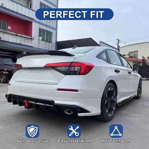 Rear Spoiler for Honda Civic Sedan 2022-2025 Trunk Spoiler Wing Trunk Tail Rear Trunk Lid,Glossy Black Style Performance for Honda Civic Sedan Accessories 2022 2023 2024 2025 in Saudi Arabia