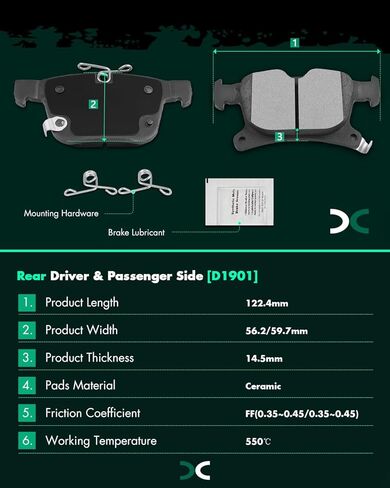 D856 D981 Ceramic Brake Pads Kits,SCITOO 8pcs Front Rear Brake Pads Set fit for 2003 2004 2005 2006 2007 for Jeep Liberty in Kuwait