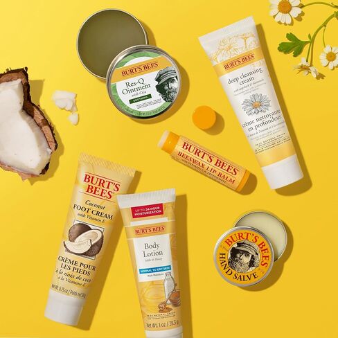 Burt's Bees Gifts الأفكار والنصائح وأصابع القدم ، و 6 منتجات بحجم السفر - مرطبة الرمان مرطبة الشفاه ، و 2 in Kuwait