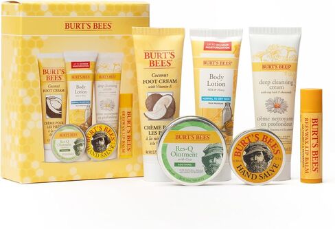 Burt's Bees Gifts الأفكار والنصائح وأصابع القدم ، و 6 منتجات بحجم السفر - مرطبة الرمان مرطبة الشفاه ، و 2 in Kuwait