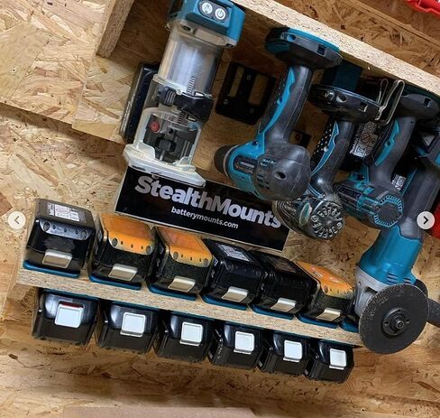 StealthMounts 40V Makita Battery Holder, 6 Pack, Blue, Plastic in Saudi Arabia
