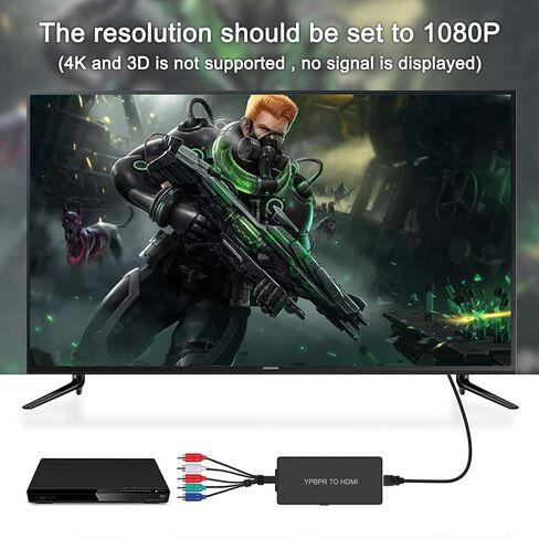 Dingsun HDMI إلى RCA محول HDMI إلى AV محول HDMI إلى محول تلفزيون أقدم متوافق مع Apple TV وXiaomi Mi Box وAndroid TV Box وRoku وFire Stick وDVD ومشغل Blu-ray إلخ. يدعم بال/NTSC in Saudi Arabia