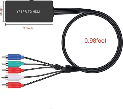 Dingsun HDMI إلى RCA محول HDMI إلى AV محول HDMI إلى محول تلفزيون أقدم متوافق مع Apple TV وXiaomi Mi Box وAndroid TV Box وRoku وFire Stick وDVD ومشغل Blu-ray إلخ. يدعم بال/NTSC in Saudi Arabia