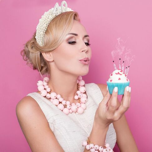 TOBATOBA 40th Birthday Crown Headband - Pearl Headband with 40 Letters for Women's 40th Birthday Dress Outfit and Decorations in Saudi Arabia