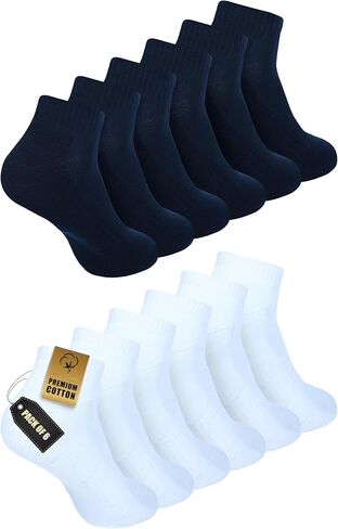 Zaccai Ankle Cotton Socks for Men Pack of 6 Odor Control Breathable Moisture Wicking Socks in Saudi Arabia