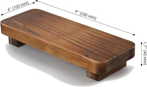 Wood Risers for Desk Organizer, Tray For Bathroom, Riser for kitchen counter, Stand For Kitchen Counter, Perfume Organizer Plant Stand (Walnut, 9 x 4 Inches) in Saudi Arabia