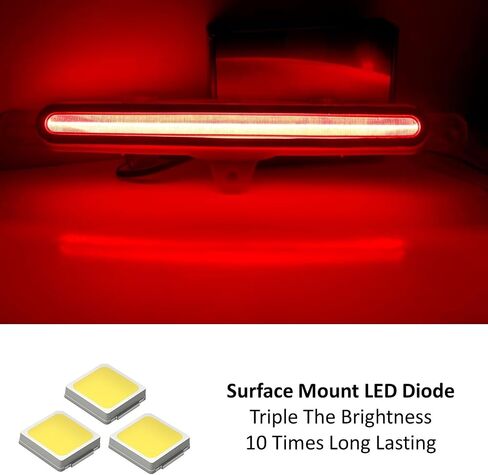 IJdmtoy Black-Out عدسة مدخنة كاملة LED TRUK TRUNT LID/أسفل المفسد مجموعة ضوء الفرامل الثالثة متوافقة مع 2010-2014 FORD MUSTANG 5th Gen LCI in Kuwait