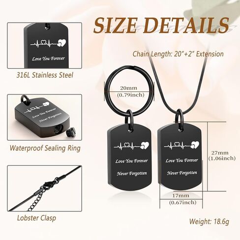 Minicremation Cremation Jewelry Urn Necklace for Ashes for Women & Men Always in My Heart Paw Print Urn Necklace Memorial Keepsake Pendant with Filling Kit in Saudi Arabia