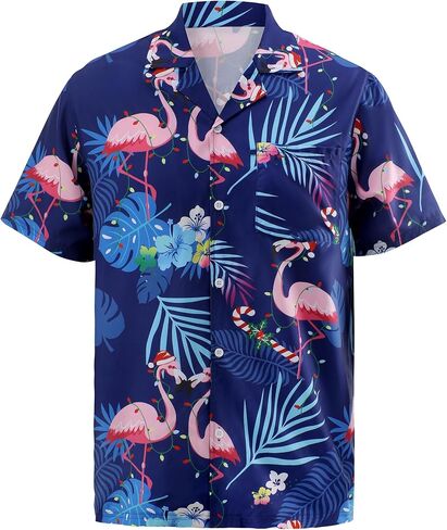 قمصان هاواي للرجال قصيرة الأكمام الزر غير الرسمي لأسفل القمصان الاستوائية للرجال قميص شاطئ الصيف ألوها in Kuwait