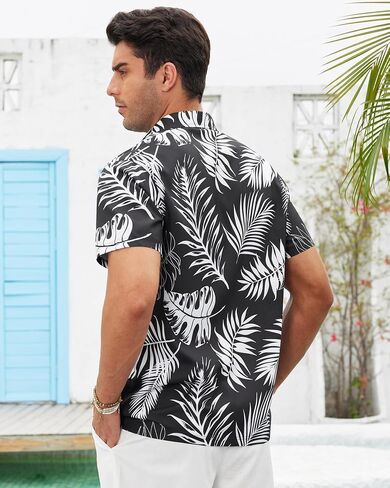 Men's Hawaiian Shirts Short Sleeve Casual Button Down Shirts Tropical Shirt for Men Summer Aloha Beach Shirt in Kuwait