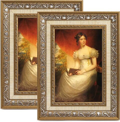 5x7 Picture Frames (2 Pack, Gold) Retro Designed Photo Frame Classic Simple Home Office Decor in Saudi Arabia
