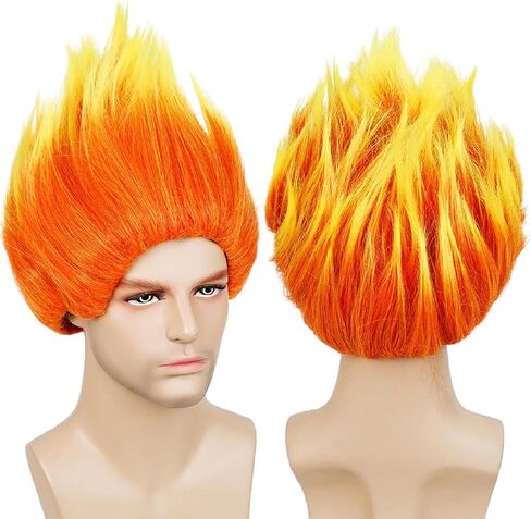Wiggy Mermaid Orange Wig Headband Wig for Halloween Costume Party Cosplay in Saudi Arabia