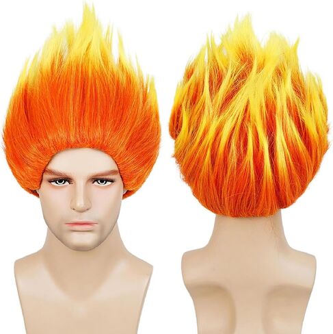 Wiggy Mermaid Orange Wig Headband Wig for Halloween Costume Party Cosplay in Saudi Arabia