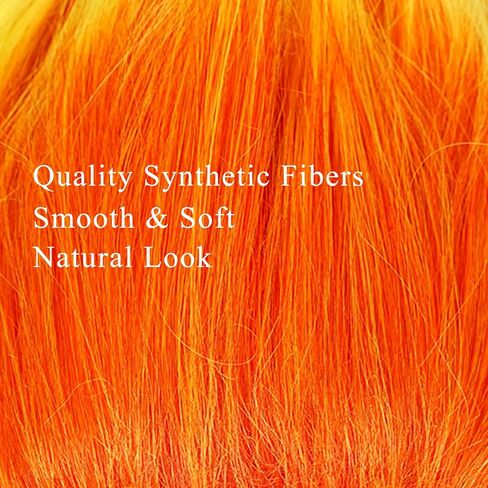 Wiggy Mermaid Orange Wig Headband Wig for Halloween Costume Party Cosplay in Saudi Arabia