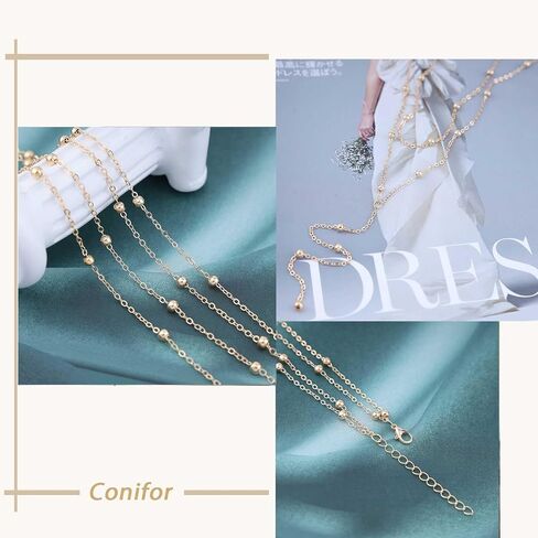 Boho Satellite Y Necklace Chain Gold Layered Lariat Necklace Long Bead Y Lariat Necklace Satellite Choker Necklace Bead Station Y Necklace Jewelry for Women in Saudi Arabia