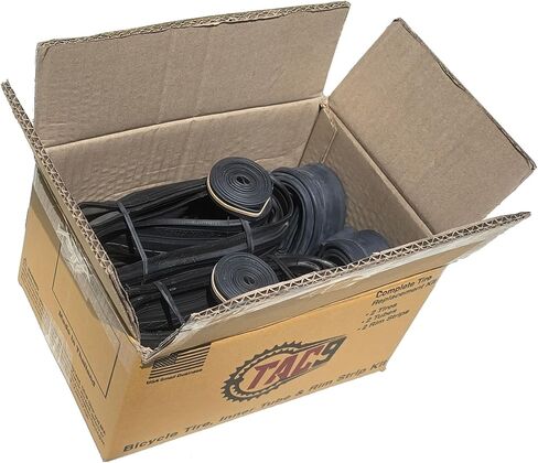 إطاران وأنابيب وشرائط للدراجة - حزمة إطارات وأنابيب وشرائط حافة ورافعات الإطارات مقاس 27 بوصة × 1-1/4 بوصة. إطارات بديلة لدراجة الطريق بإطار فولاذي. in Saudi Arabia
